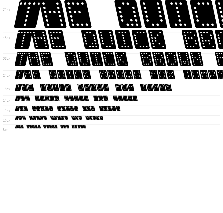 Domino bred kursiv Waterfall