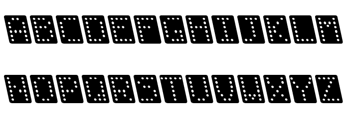 Domino bred kursiv Font LOWERCASE