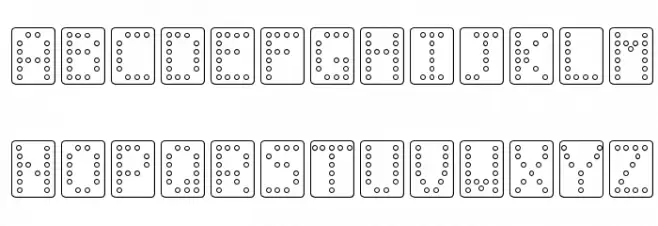 Domino bred Font UPPERCASE