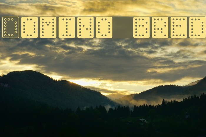 Domino bred Font examples