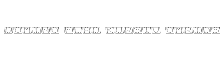 Domino flad kursiv omrids  免费字体下载
