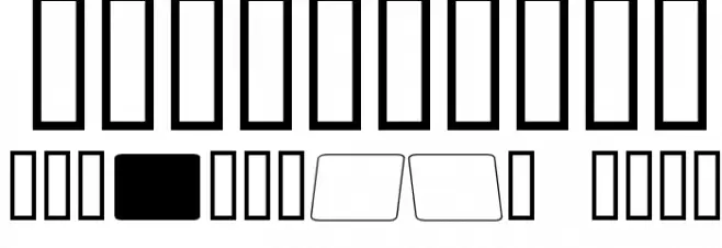 Domino flad kursiv omrids Font OTHER CHARS