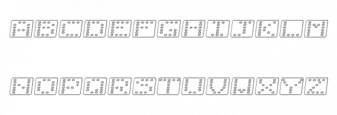 Domino flad kursiv omrids Caratteri MAIUSCOLE