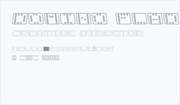 Domino flad kursiv omrids Business Card