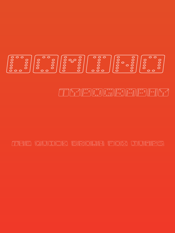 Domino flad kursiv omrids Poster