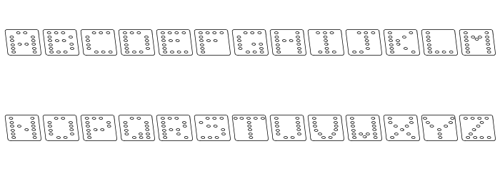 Domino flad kursiv omrids Font LOWERCASE