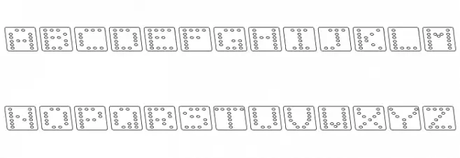 Domino flad kursiv omrids Caratteri MINUSCOLO