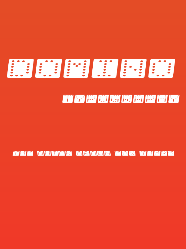 Domino flad kursiv Poster