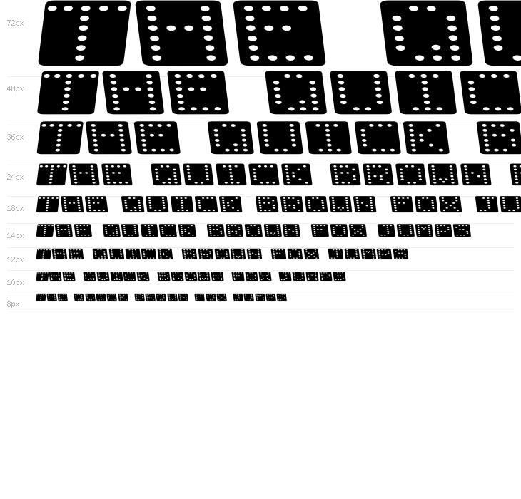 Domino flad kursiv Waterfall