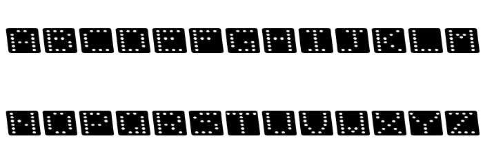 Domino flad kursiv Font LOWERCASE