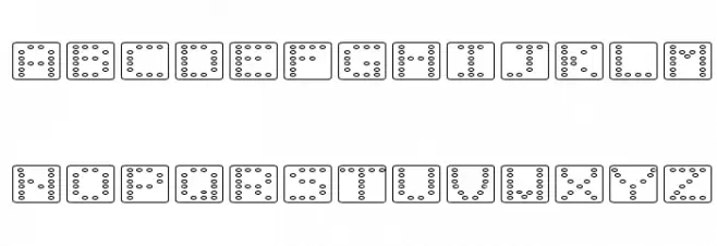 Domino flad Шрифта ВЕРХНИЙ