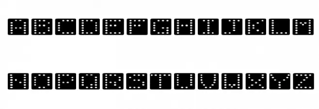 Domino flad फ़ॉन्ट लोअरकेस