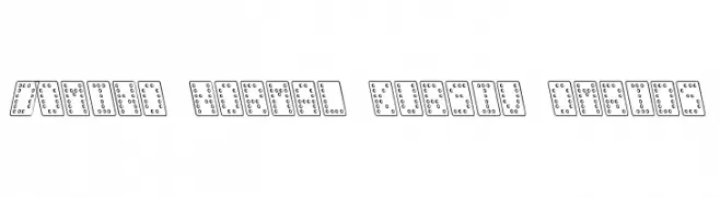 Domino normal kursiv omrids  免费字体下载