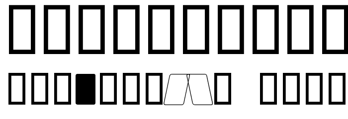 Domino normal kursiv omrids Font OTHER CHARS