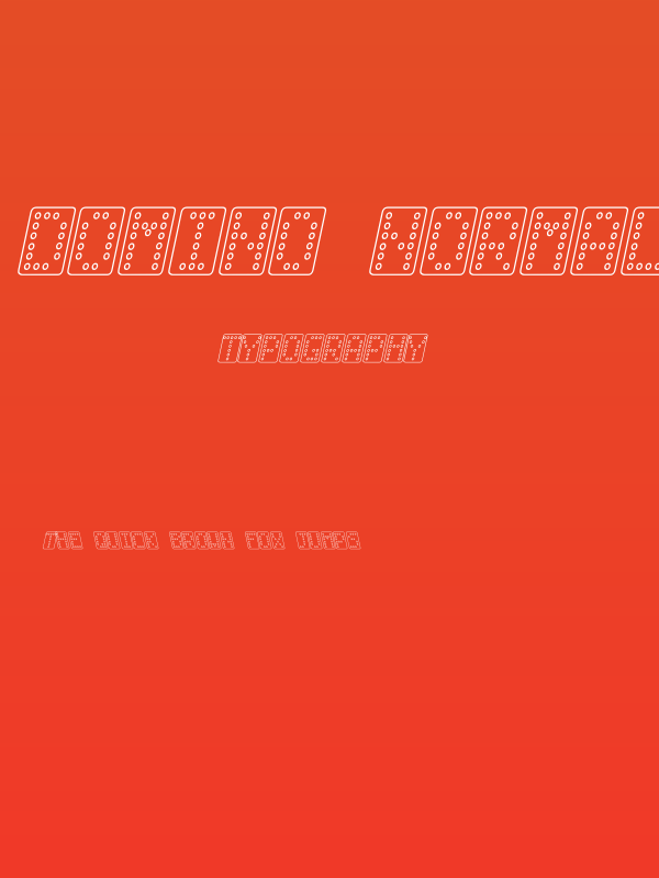 Domino normal kursiv omrids Poster