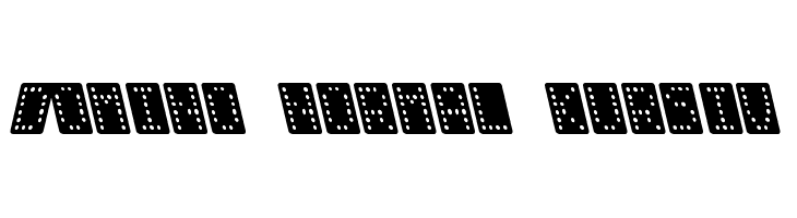 Domino normal kursiv Polices