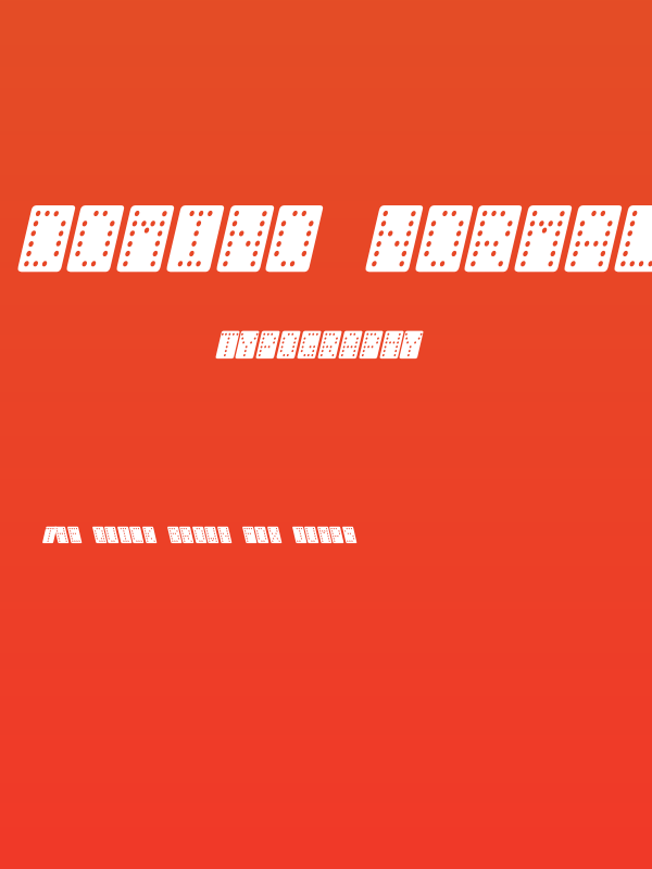 Domino normal kursiv Poster