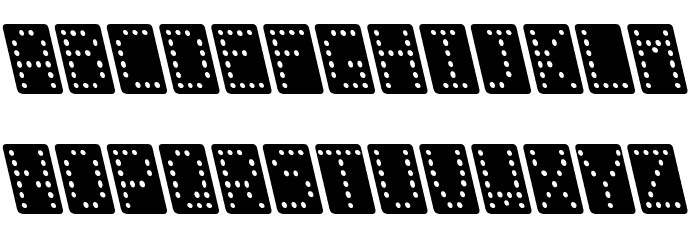 Domino normal kursiv Polices MINUSCULES