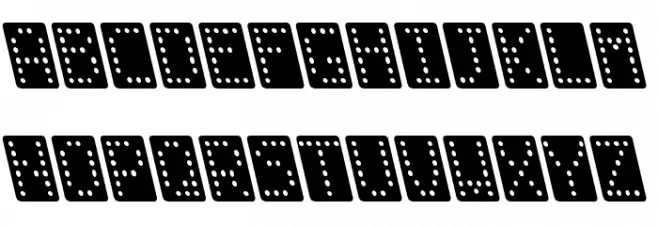 Domino normal kursiv Шрифта строчной