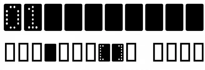 Domino normal Polices AUTRES CHARS