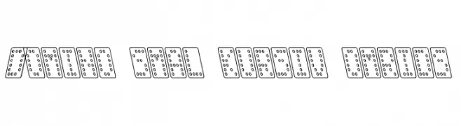 Domino smal kursiv omrids 