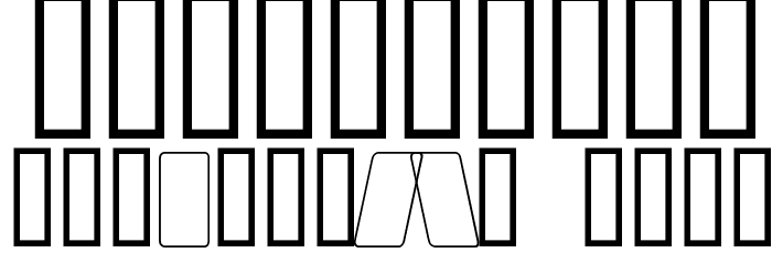 Domino smal kursiv omrids Font OTHER CHARS