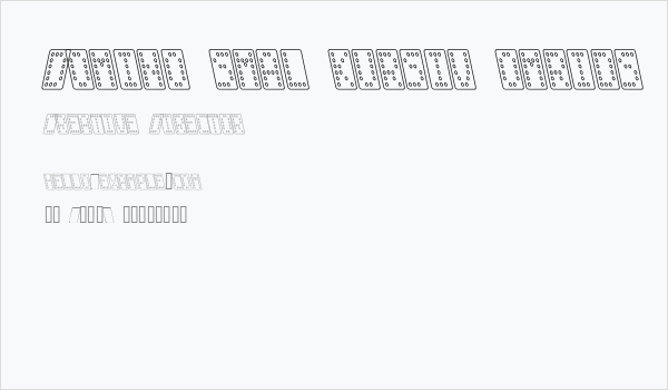 Domino smal kursiv omrids Business Card