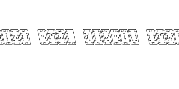 Domino smal kursiv omrids Logo