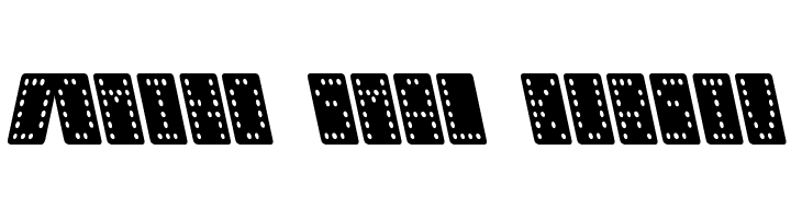 Domino smal kursiv Шрифта