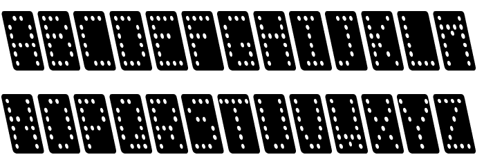 Domino smal kursiv Font LOWERCASE