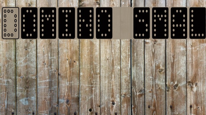 Domino smal Font examples