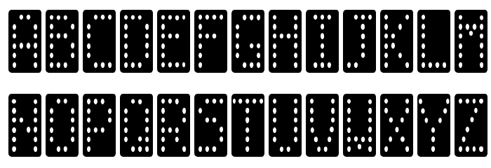 Domino smal Font LOWERCASE