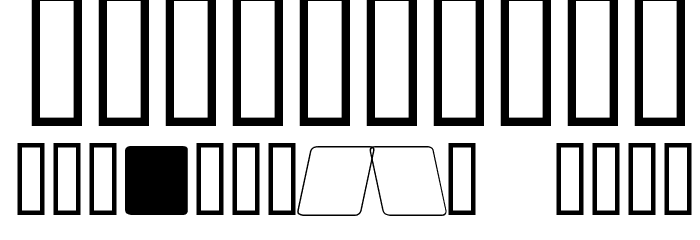 Domino square kursiv omrids Font OTHER CHARS