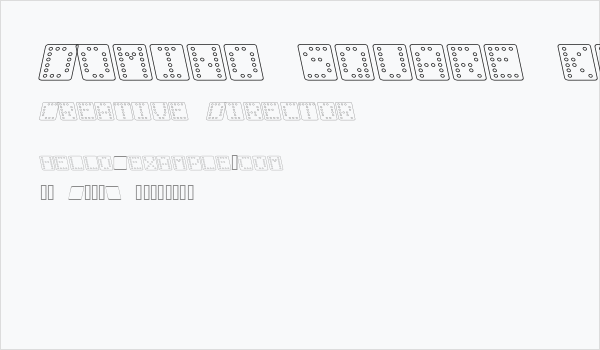 Domino square kursiv omrids Business Card