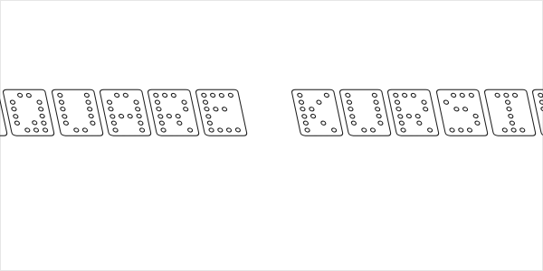 Domino square kursiv omrids Logo