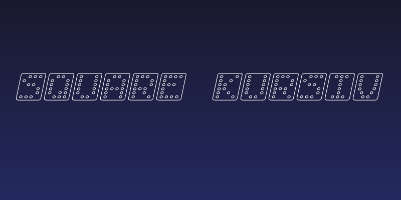 Domino square kursiv omrids Social Header