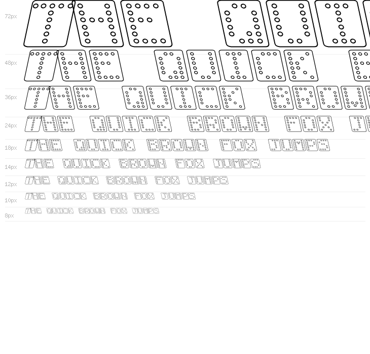Domino square kursiv omrids Waterfall