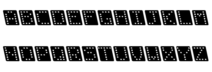 Domino square kursiv Font LOWERCASE