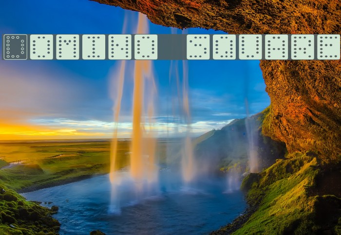 Domino square Font examples
