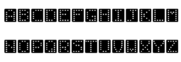 Domino square Font LOWERCASE
