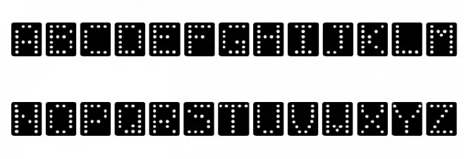 Domino square フォント 小文字