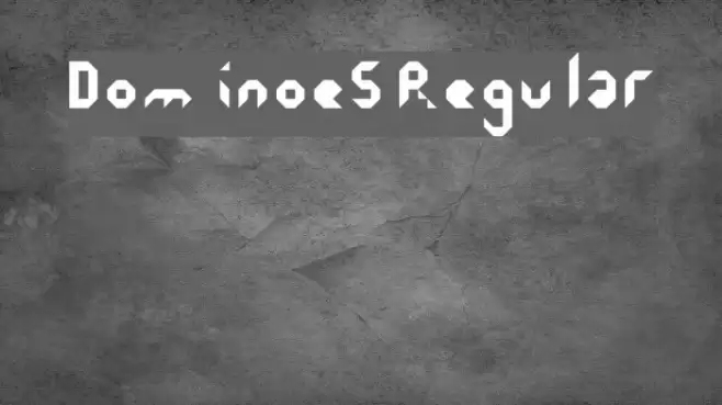 Dominoes Regular Font examples