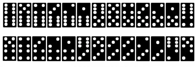 Dominoes Polices MAJUSCULES