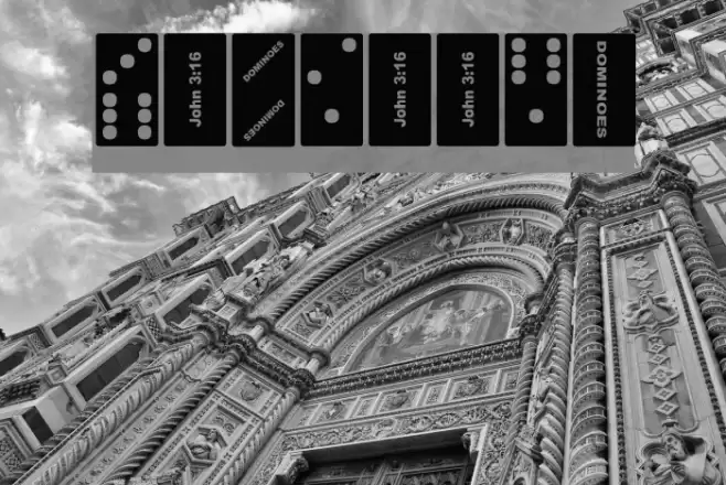 Dominoes Font examples