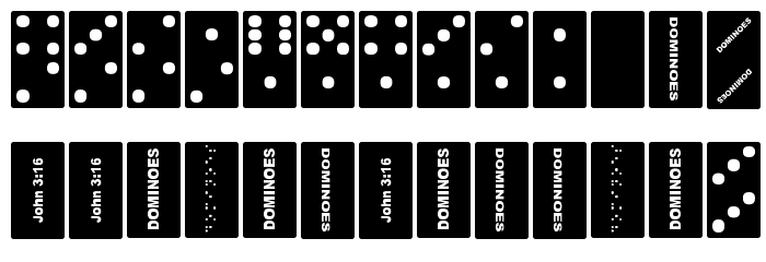 Dominoes Font LOWERCASE