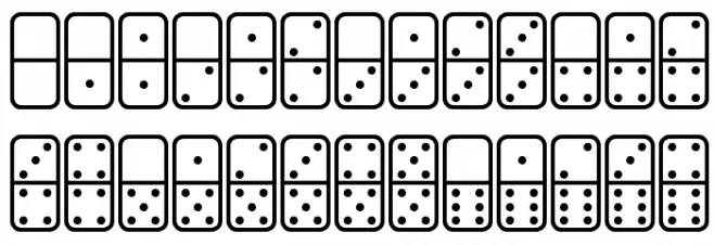 Dominos St Schriftart Groß