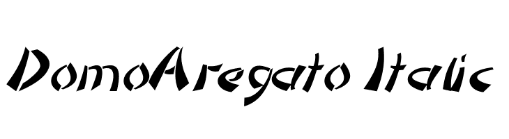DomoAregato Italic Font