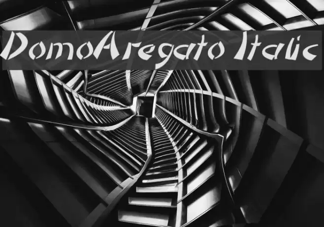 DomoAregato Italic Font examples