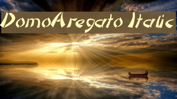DomoAregato Italic Font examples
