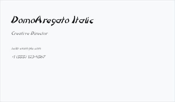DomoAregato Italic Business Card
